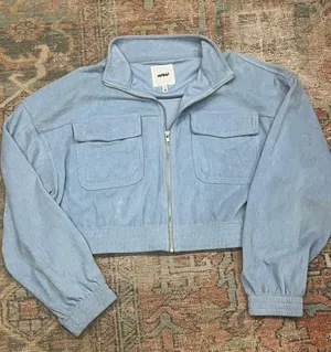 Aerie Groove On Velour Zip Up Jacket thumbnail 1