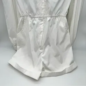 Rêveuse White Long Sleeve Romper Cuffed Shorts w/Tassel End Rope Belt-Size M thumbnail 6