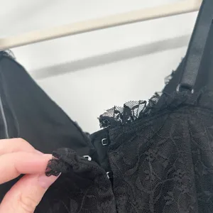 Mixed Threads Womens Y2K Black Lace Tie Front‎ Corset Going Out Top Bustier XS thumbnail 7