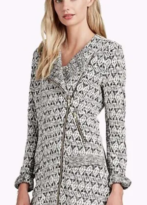 Lucky Brand Long Knit Moto Sweater Jacket Cardigan Size M thumbnail 1