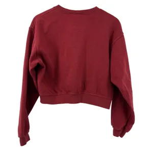 Vintage Levi's‎ Cropped Crew Neck Sweatshirt Red Women L Made in Saipan USA Logo thumbnail 5