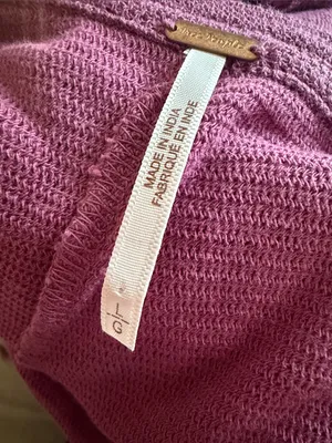 $98 Free People Palm Tree Dreams Tunic top in berry cake L thumbnail 9