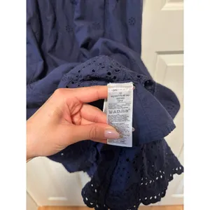 Gap Women's Navy Blue Cotton Eyelet Midi Sundress Size 10 thumbnail 6