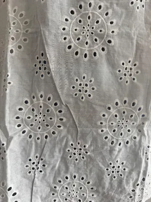 White Crocheted Blouse with Bell Sleeves Size none thumbnail 3