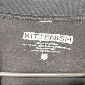 Kittenish Size‎ Small Black Spellout Crewneck Pullover Sweatshirt thumbnail 3