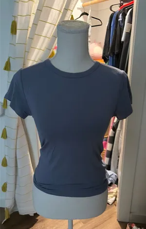 White fox light navy shirt thumbnail 1