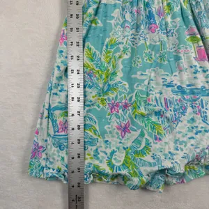 Lilly Pulitzer Women XXS Blue Tropical Beach Print‎ Skort Romper Style 001915 thumbnail 5