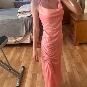 Jillumi pink maxi dress with sparkles, size S #glam #party Got for an event and arrived too late Never used and brand new Cinched waist area is adjustable thumbnail 2