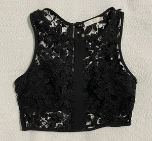 Lush Clothing Lace Crop Top thumbnail 2