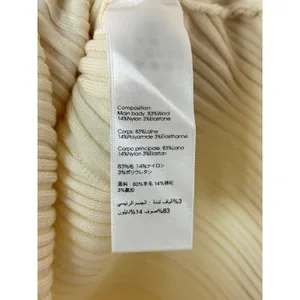3.1 Phillip Lim Sweater Cream Ribbed Wool Blend Tie Cuff Side Slit Pullover thumbnail 5