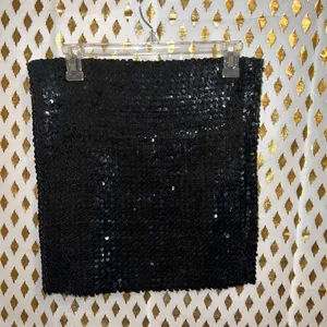 Full sequin black mini skirt size L Black Size L thumbnail 2