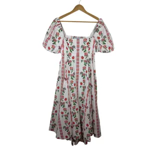 Hill House‎ Matilda Midi Dress Small Botanical Garden Floral Puff Sleeve Cottage thumbnail 3