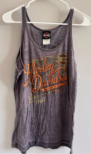 Harley-Davidson Munich Germany‎ Burnout Tank Top Gray Large thumbnail 1