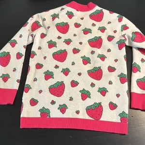 Disney Pixar Latso Strawberry Patterned Cardigan‎ with Pink Trim thumbnail 5