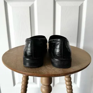 Rebecca Minkoff Pacey Croc Embossed Leahter Pointed Menswear Loafers Shoes 5.5 thumbnail 5