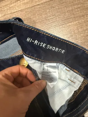 American Eagle Hi Rise Shortie dark wash denim shorts size 4 thumbnail 3