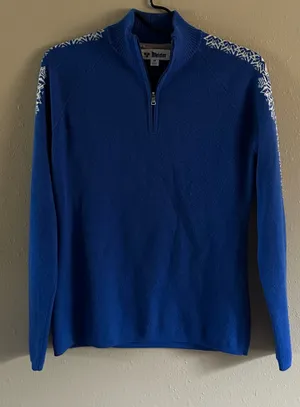 Meister wool blend half zip sweater Blue Size M thumbnail 1