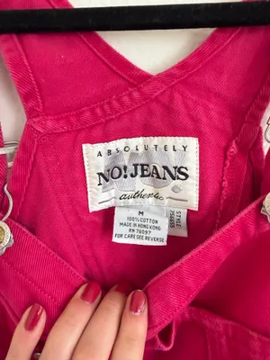 Vintage Pink Short Overalls Size M thumbnail 5