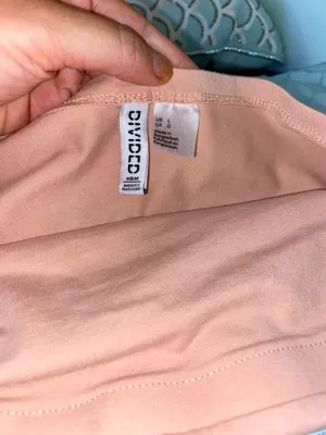 H&M Divided Blush Pink Bandeau Tube Top Size L thumbnail 2