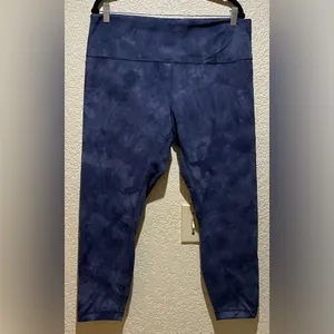Lululemon Wunder Train High Rise 25” tights Diamond Dye Shade Naval Blue size 18 thumbnail 7