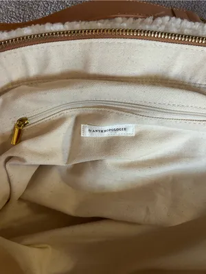 Anthropologie Faux Shearling Tote Bag thumbnail 8