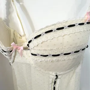 Victoria's Secret Sexy Little Things‎ 36B Bustier Ivory Corset Garter Y2K 175 thumbnail 11