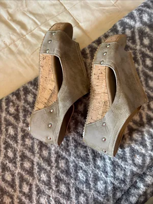 SHEIN Taupe Slip-On Open-Toe Mules thumbnail 4