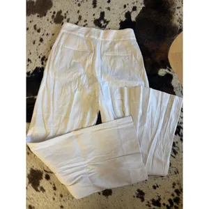 Alice + Olivia Classic White Wide Leg Trousers Size 4 thumbnail 3