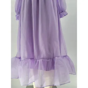 Shein‎ Prairie Dress Womens XS Lavender Cottage Flowy Lined Victorian Coquette thumbnail 6