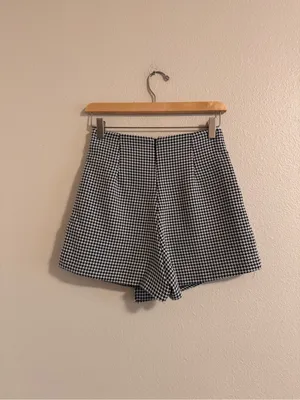 Mustard Seed Black & White Houndstooth Mini Skirt thumbnail 4
