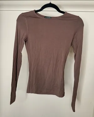 White Fox Boutique Chocolate Long Sleeve Top thumbnail 1