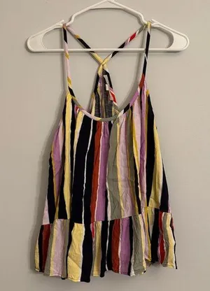 LOFT Striped loose fitting tank top thumbnail 1