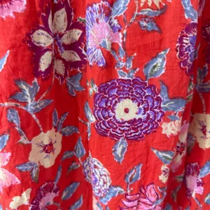 Free People Oh Baby Mini Babydoll Dress Orange Florals Women's Size Small‎ thumbnail 9