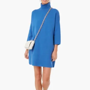 Tuckernuck Pomander Place Vivianne turtleneck‎ sweater dress blue sz XS thumbnail 2