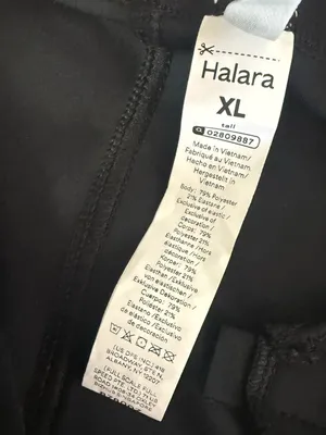 Halara Wide Leg Pants XL Tall Black High Rise Stretch Trousers 34” Inseam thumbnail 4