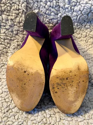 Steve Madden Sarrina Purple Suede Platform Pumps Chunky Block Heel Size 6.5. thumbnail 5