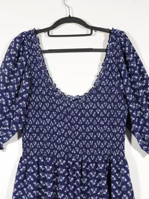 NWOT Hill House Navy Crepe Louisa Dress Size Xl in Shade Posy Navy thumbnail 9