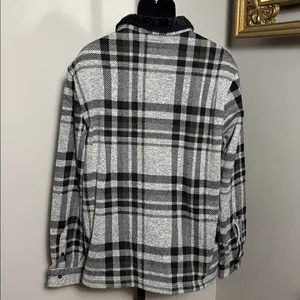 Reef XL Black Gray Flannel Jacket Coat thumbnail 2