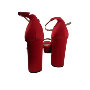 Madden Girl Omega Fashion Heel Red Satin Womens 6 thumbnail 5