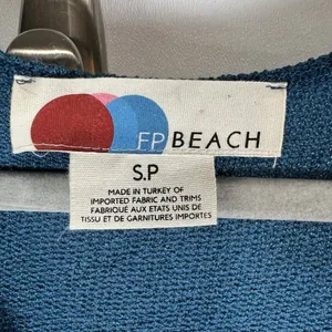 Free People‎ Beach Dress Womens Small Blue Maxi Puff Sleeve Cottage Prairie Boho thumbnail 7