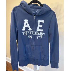 American Eagle Vintage Y2K Zip Hoodie Sweatshirt Medium Spell Out thumbnail 6