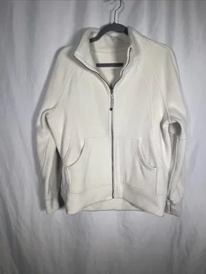 Lululemon Womens Fleece Zip Up Jacket Bone/Off White Xs/S Square Tag thumbnail 3