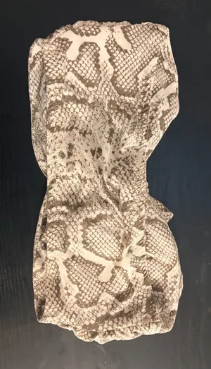 Almost Famous Snake-Print Reptile Accessory - Beige and Brown thumbnail 1