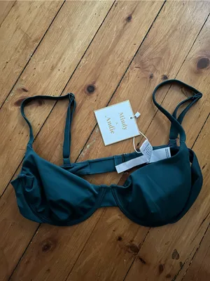 NWT Andie x Mindy Bermuda Top medium teal bikini thumbnail 2