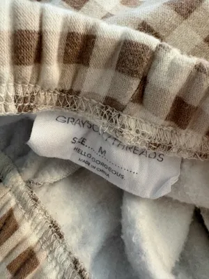 Grayson Threads Tan Plaid Sweatpants thumbnail 3