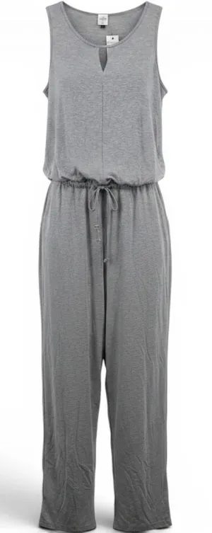 Cabi Summer‎ Jumpsuit Womens XXL Heather Gray 6151 Sleeveless Keyhole Wide Leg thumbnail 1