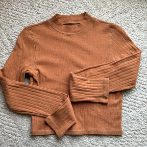 American Eagle Mock Neck Pointelle Cropped Long Sleeve thumbnail 1