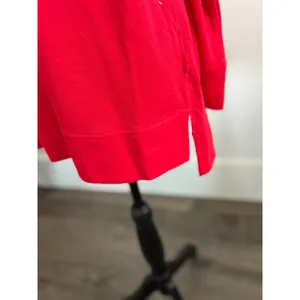 Red Santa‎ Sweatshirt Long Sleeve Christmas Holiday Top Large thumbnail 2