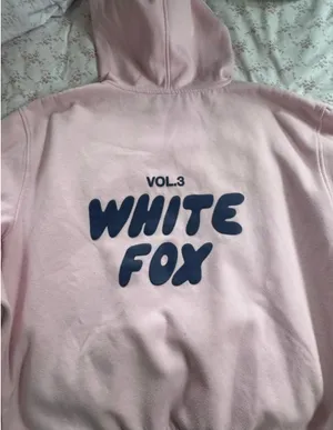 Pink White Fox Hoodie Boutique S/M thumbnail 2