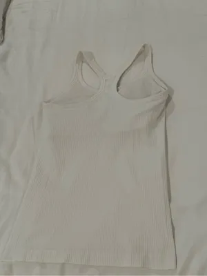 lululemon athletica Ribbed Racerback Tank - White thumbnail 3